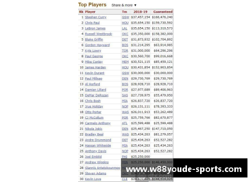 聚焦球员薪酬：全方位排名及解析